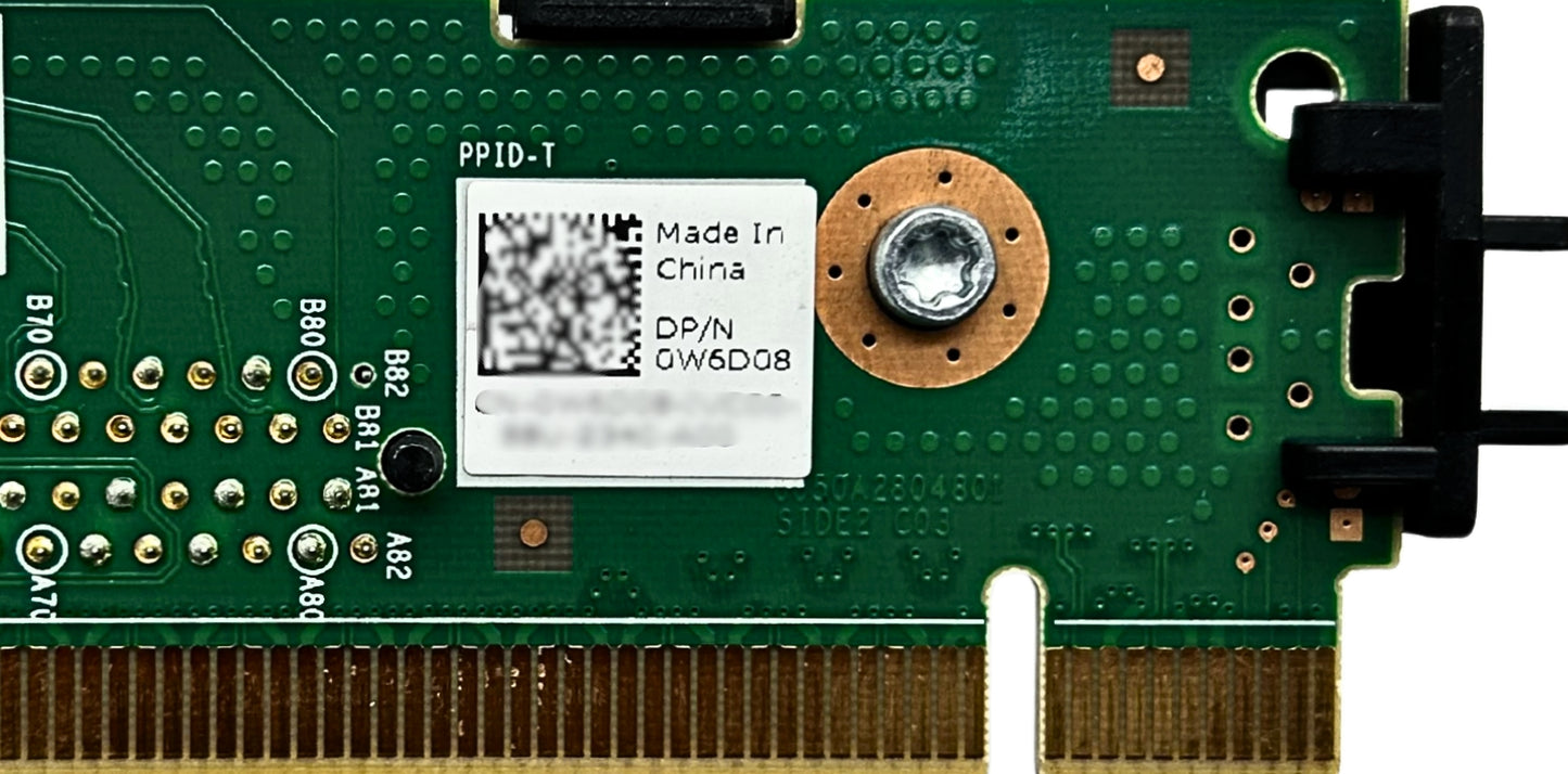 Dell W6D08 PowerEdge Riser Card 2 R640, Used