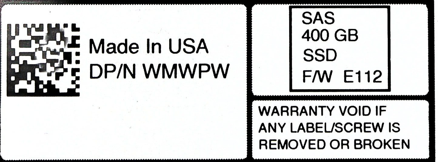 Dell WMWPW 400GB SSD SAS 2.5 6G, Used