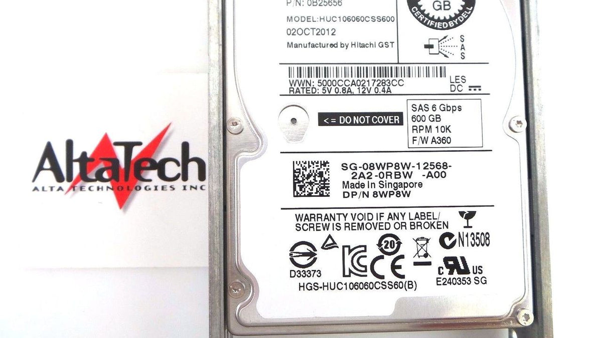 Dell 0WXCG9 600GB 10K SAS 2.5" 6G HDD, Used