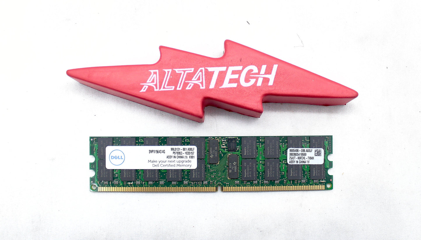 Dell X1564_NOB Dell X1564 4GB PC2-3200 DDR2-400 2RX4 ECC Memory Micron MT36HTF51272Y-40EE1, New Open Box