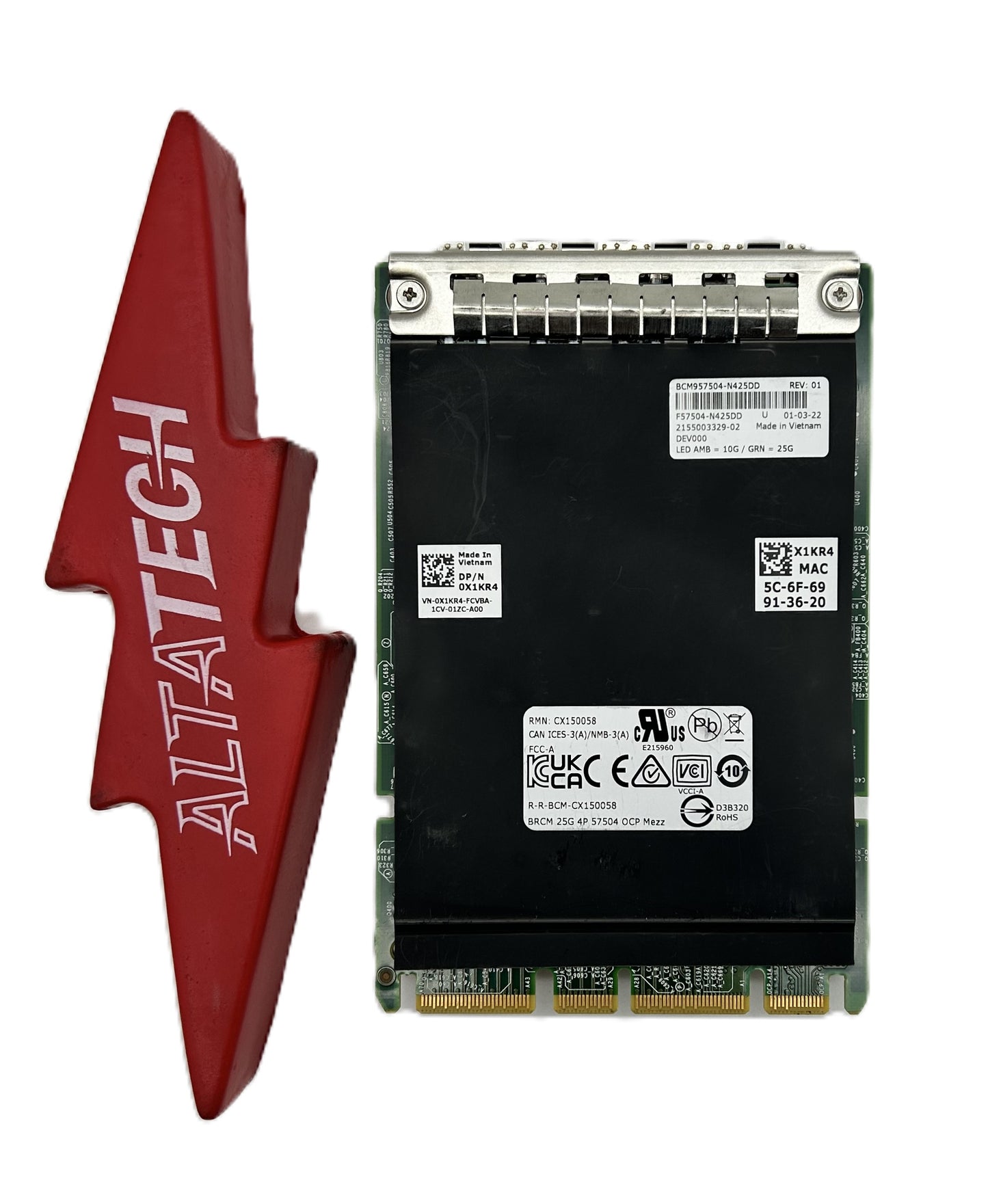 Dell X1KR4 Broadcom 57504 4-Port SFP28 OCP 3.0, Used