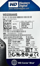 Dell X391D 320GB 7.2K SATA 3.5 3G WD3200AAKS, Used