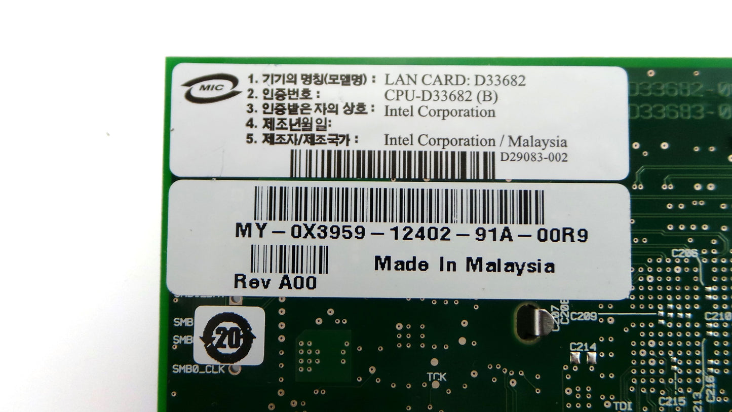 Dell 0X3959 PRO/1000 PT Dual Port RJ-45 NIC, Used