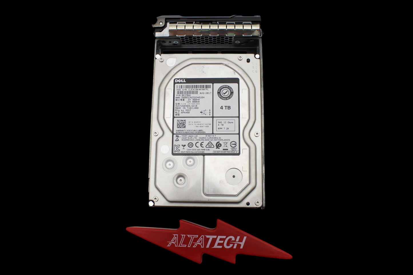 Dell X4FKY 4TB 7.2K SAS 3.5 12G HUS726020ALS2, Used