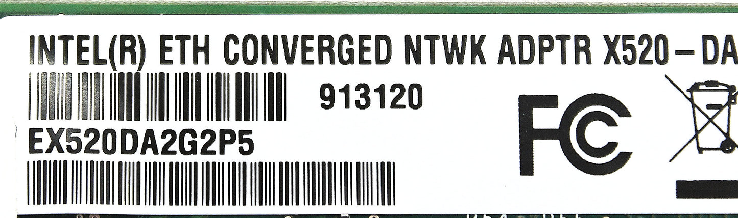 Dell X520-DA2 INTEL X520-DA2 DP 10GBE DA/SFP+ FH, Used