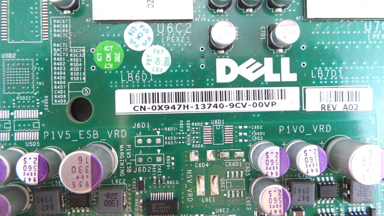 Dell X947H PowerEdge R900 Foxconn TPM System Board, Used