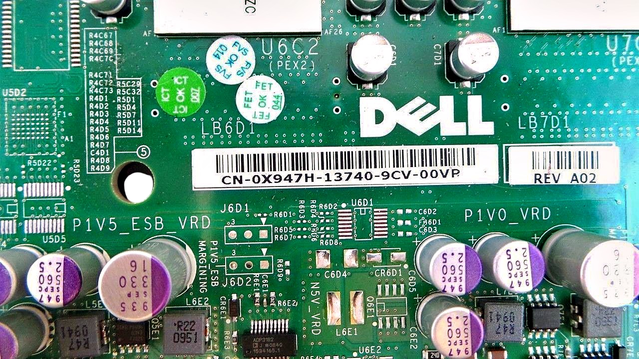 Dell X947H PowerEdge R900 Foxconn TPM System Board, Used