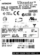 Dell Y4717 146GB 15K U320 Hitachi HDD, Used