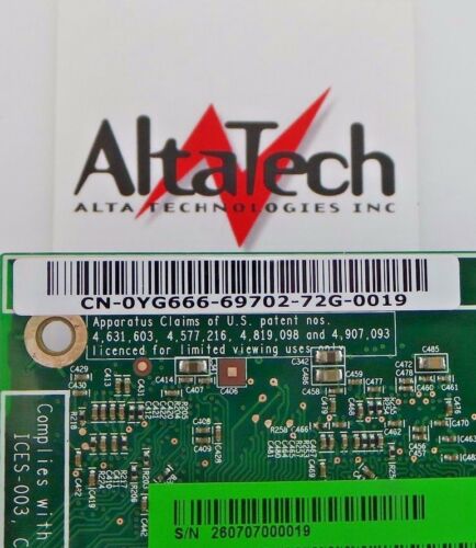 Dell YG666 ATI FireGL V3400 128MB DUAL DVI, Used