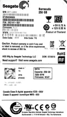 Dell YVMKX 250GB 7.2K SATA 3.5 6G 512E NCQ  ST250DM000 1BD141-501, Used