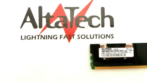 Elpida 38L5903 38L5903 1GB 2Rx8 PC2-5300F DDR2-667 EBE11FD8AJFT-6E-E RAM Memory, Used