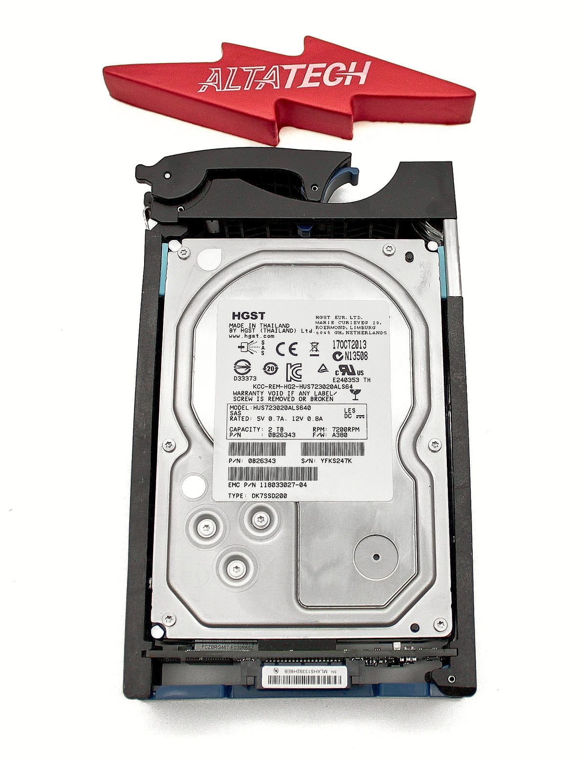 EMC 005050391 2TB 7.2K SAS 3.5 6G HDD, Used