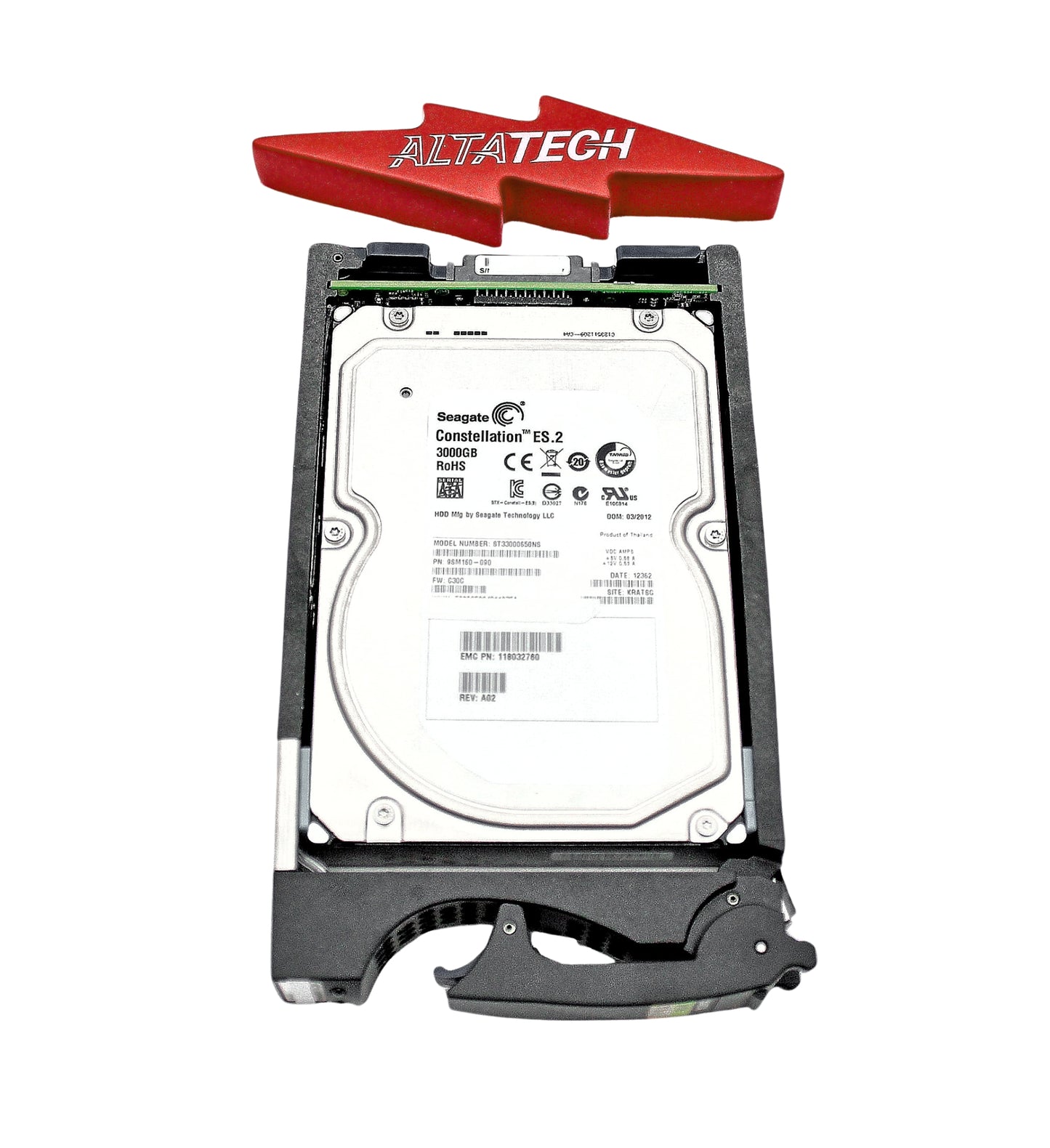 EMC 005050475 3TB 7.2K SATA 3.5 6G 0F14991 ES30, Used