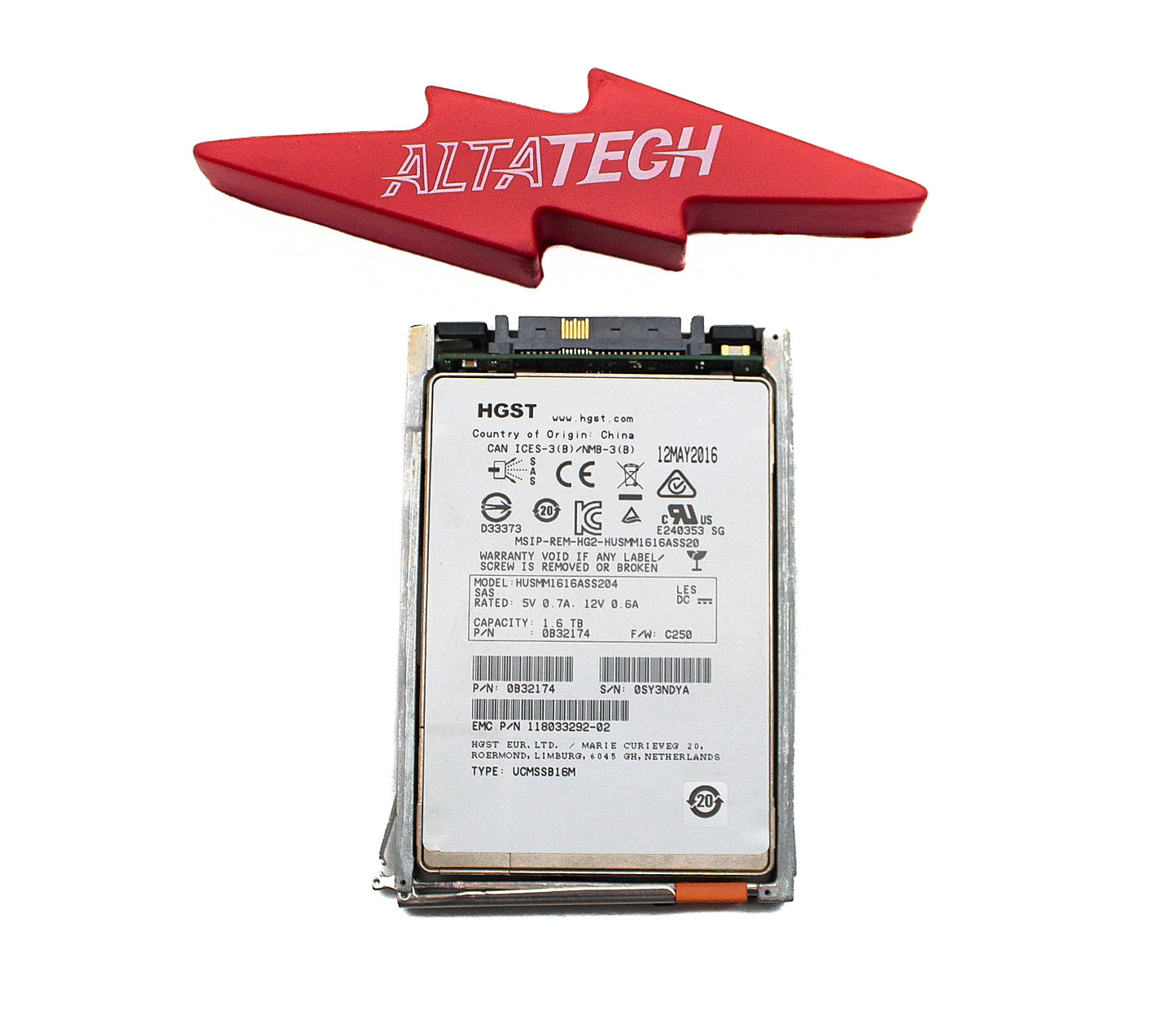 EMC 005051126 1.6TB 7.2K SAS 2.5 6G SAS, Used