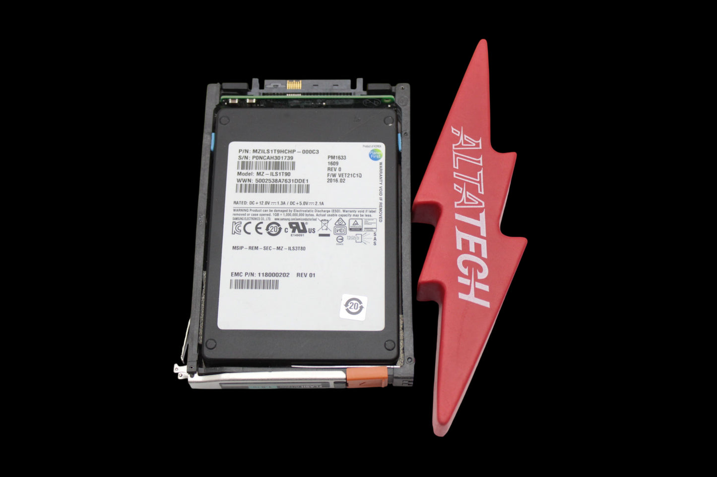 EMC 005052398 1.6TB SSD SAS SED 2.5 12G HDD, Used