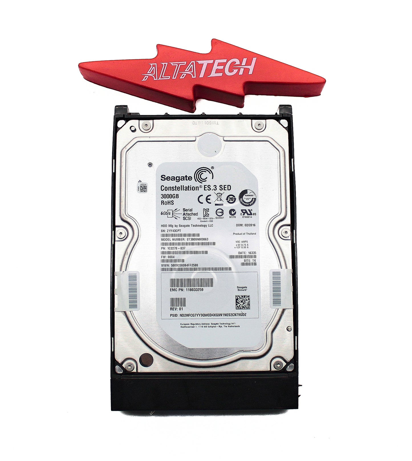 EMC 1C2278-037-ISILON 3TB 7.2K SAS 3.5 6G SED ISILON, Used