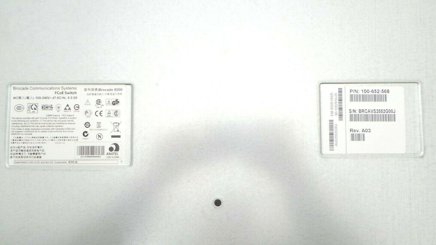 EMC MP-8000B Brocade 24-Port 10GbE & 8-Port 8Gbps FC Switch, Used