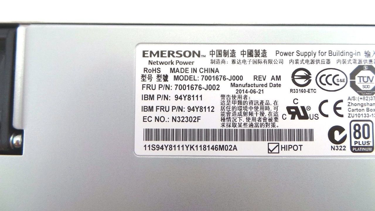 Emerson 94Y8112 550W Power Supply Unit, Used