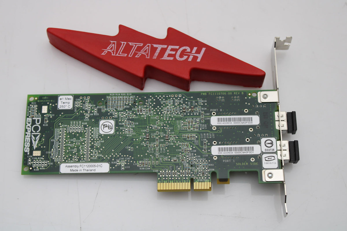 Emulex LPE11002 Emulex LPE11002 4GB Dual Port Fibre Channel PCI -X Express HBA Host Bus Adapter, Used