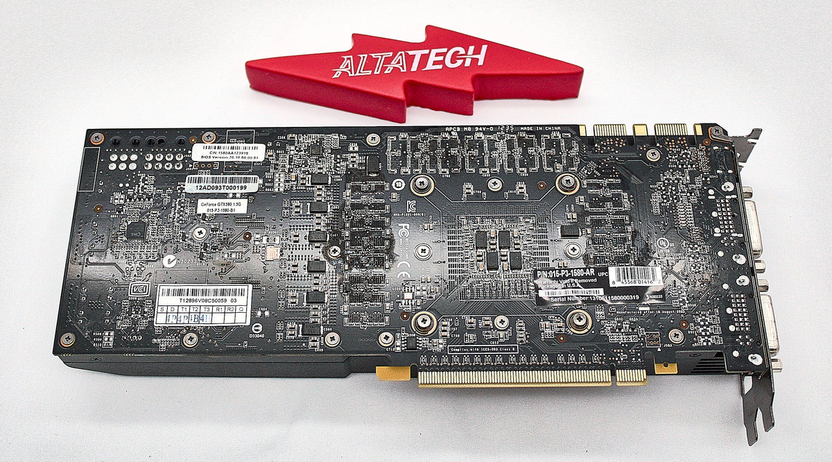 EVGA 015-P3-1580-AR NVIDIA GeForce GTX 580 1.5GB 2x l DVI-I,1x HDMI 1.4a FH PCIE, Used