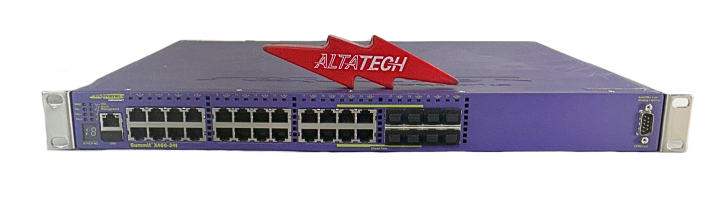 Extreme Networks X460-24T 16401 10/100/1000BASE-T Managed Summit Switch, Used