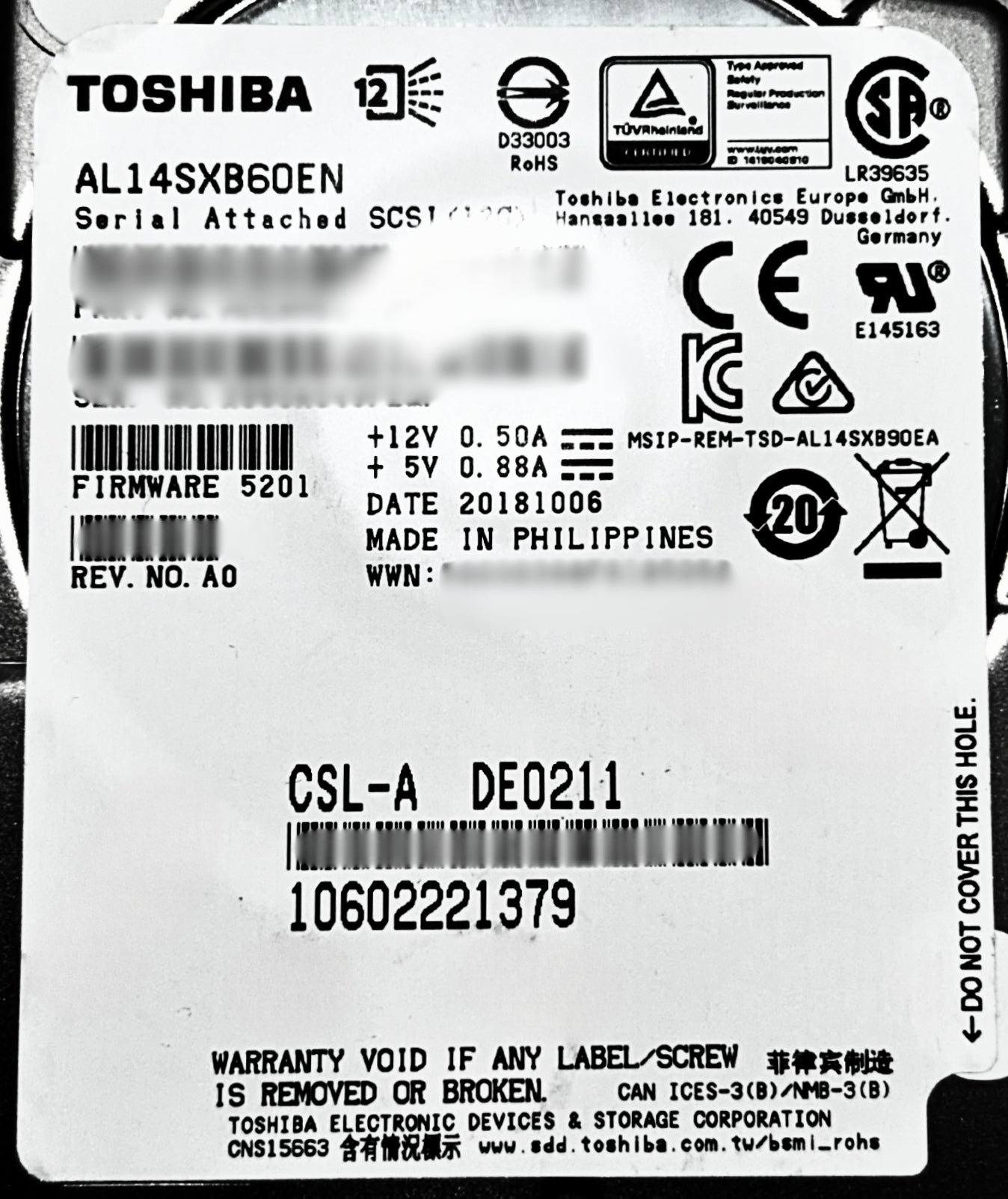 Fujitsu 10602221379 600GB 15K SAS 2.5 12G HDD, Used