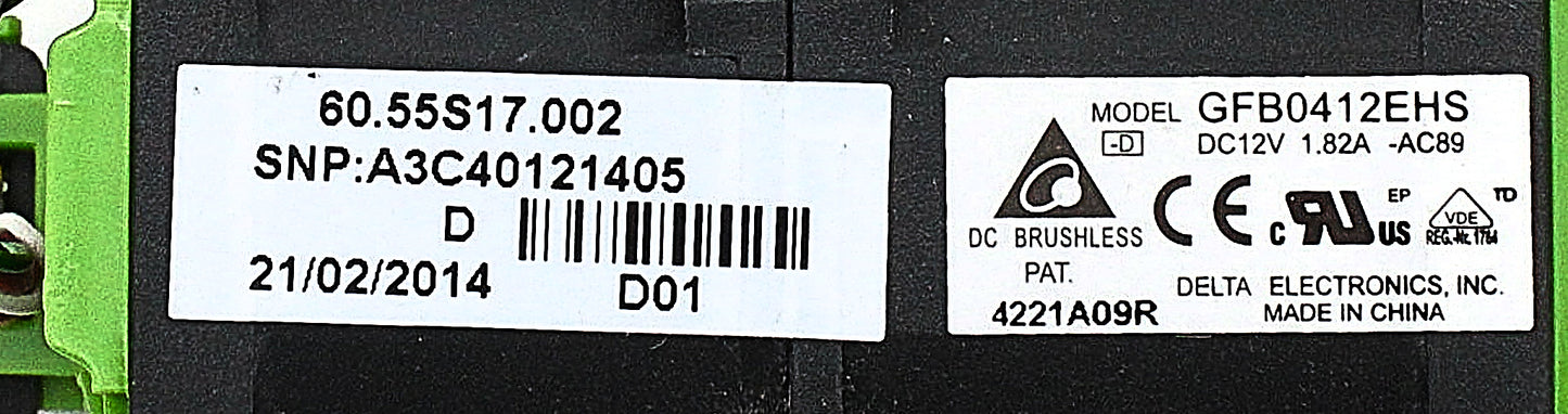 Fujitsu A3C40121405 FAN ASSY RX200 S5, S6,S7,S7, Used