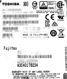 Fujitsu A3C40178234 300GB 15K SAS 2.5 6G S2/S7, Used