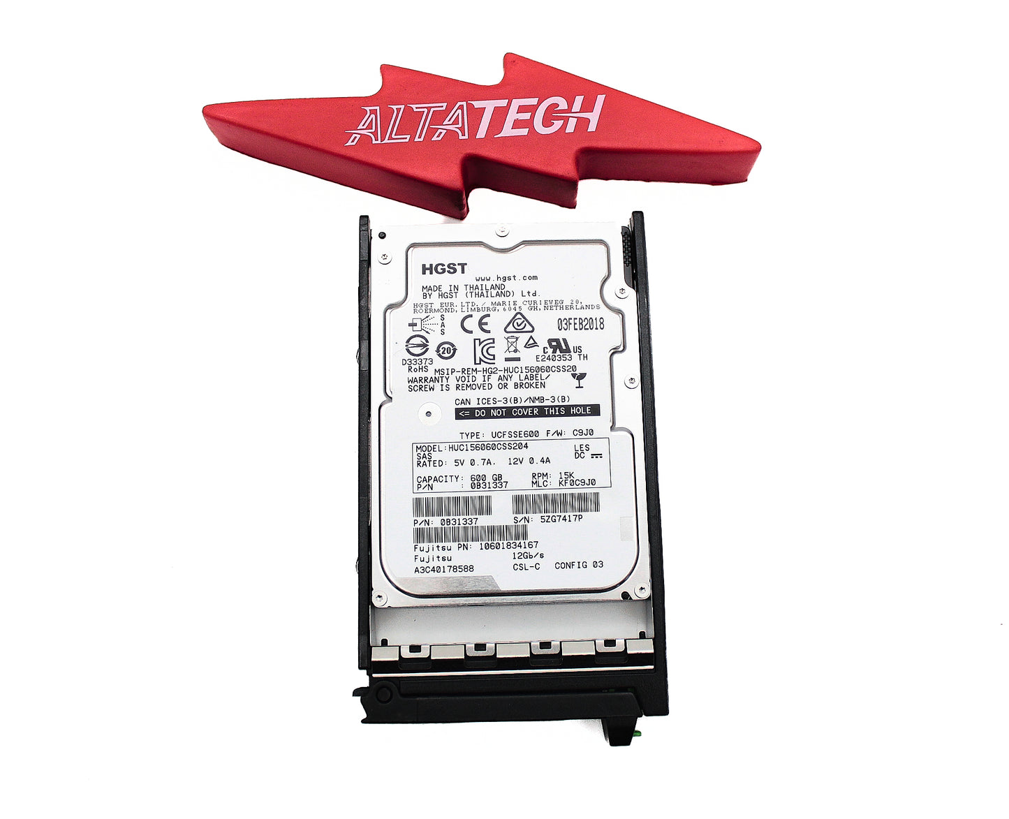 Fujitsu A3C40178588 600GB 15K SAS 2.5 12G RX2540 M3, Used