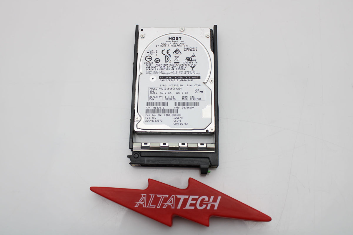 Fujitsu A3C40183672 1.8TB 10K SAS 2.5 12G 0B33075, Used