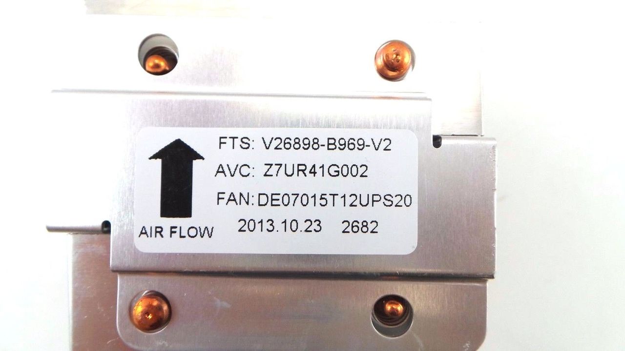Fujitsu V26898-B969-V2 Esprimo E710 E85+ Heatsink & Fan Assembly, Used