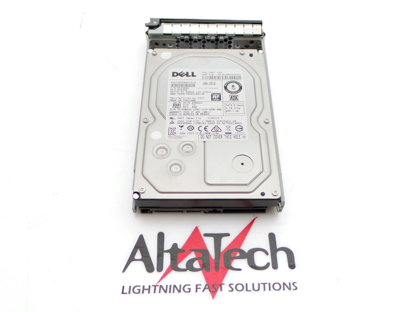 HGST 0F23082 HGST 0F23082 6TB 7.2K SATA 3.5 6G HDD Hard Disk Drive HUS726060ALE614, Used