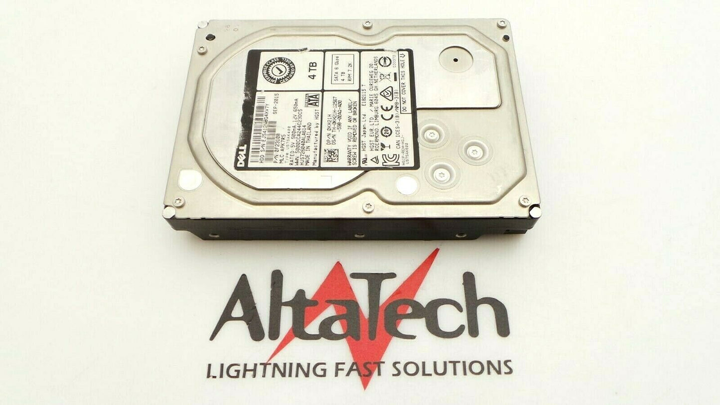 HGST HUS726040ALA614 HGST HUS726040ALA614 4TB 7.2K SATA 3.5" 6G HDD Dell 0F23108 Hard Disc Drive, Used