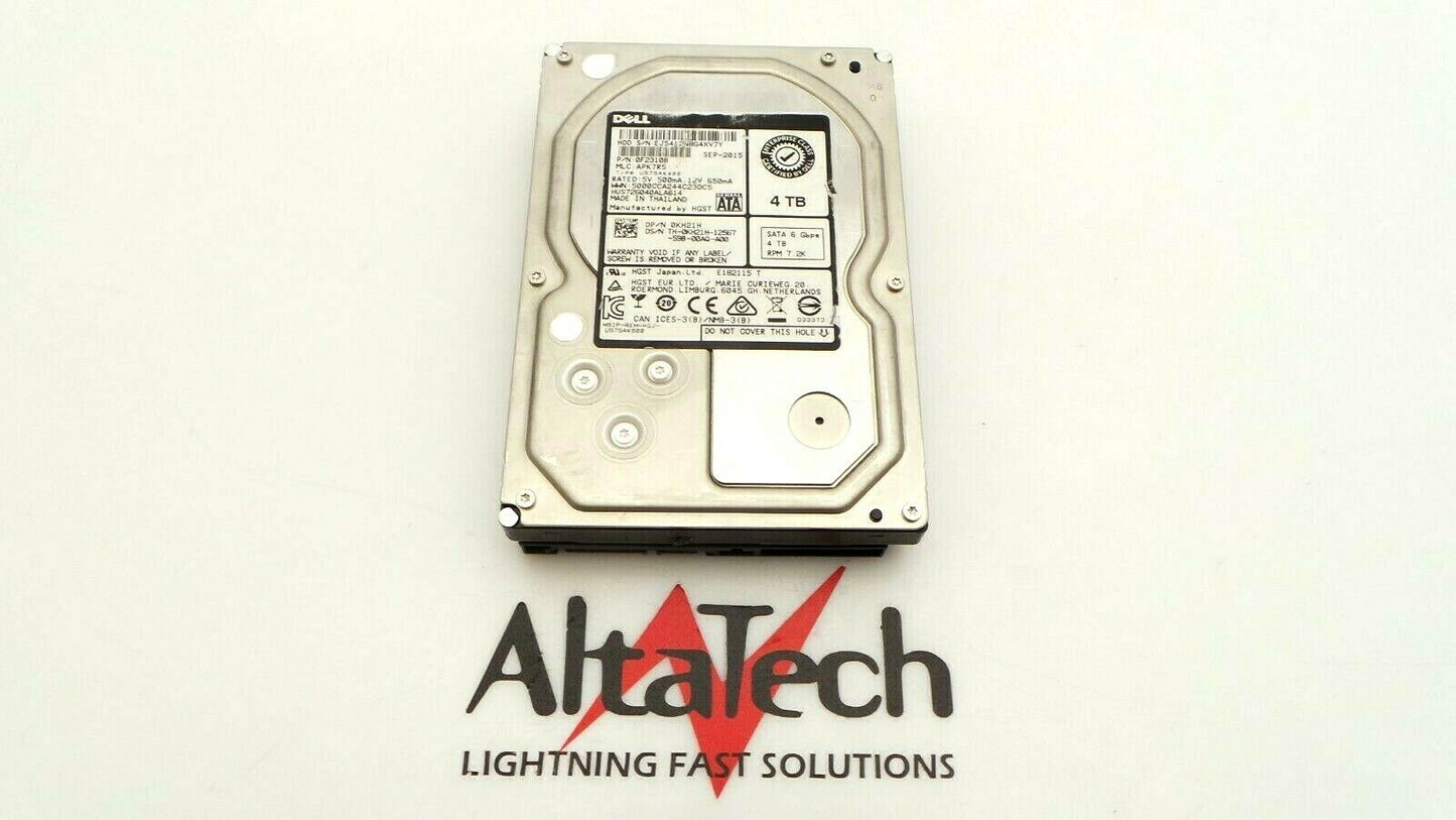 HGST HUS726040ALA614 HGST HUS726040ALA614 4TB 7.2K SATA 3.5" 6G HDD Dell 0F23108 Hard Disc Drive, Used