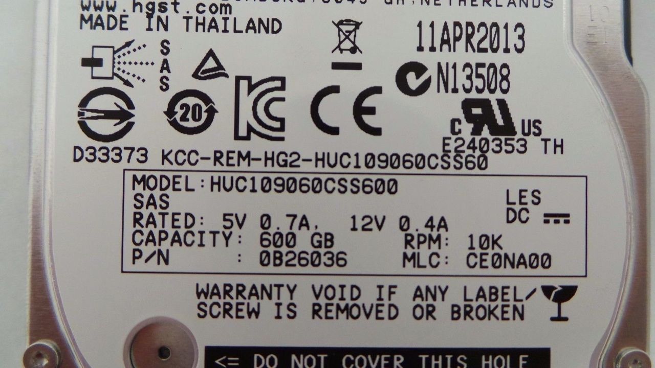 Hitachi C10K900 600GB 10K Hard Drive, Used