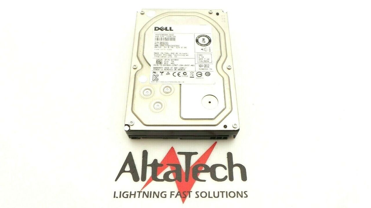 Hitachi HUS723020ALS640 Hitachi HUS723020ALS640 2TB 7.2K SAS 3.5" 6G HDD Dell VYRKH Hard Disc Drive, Used