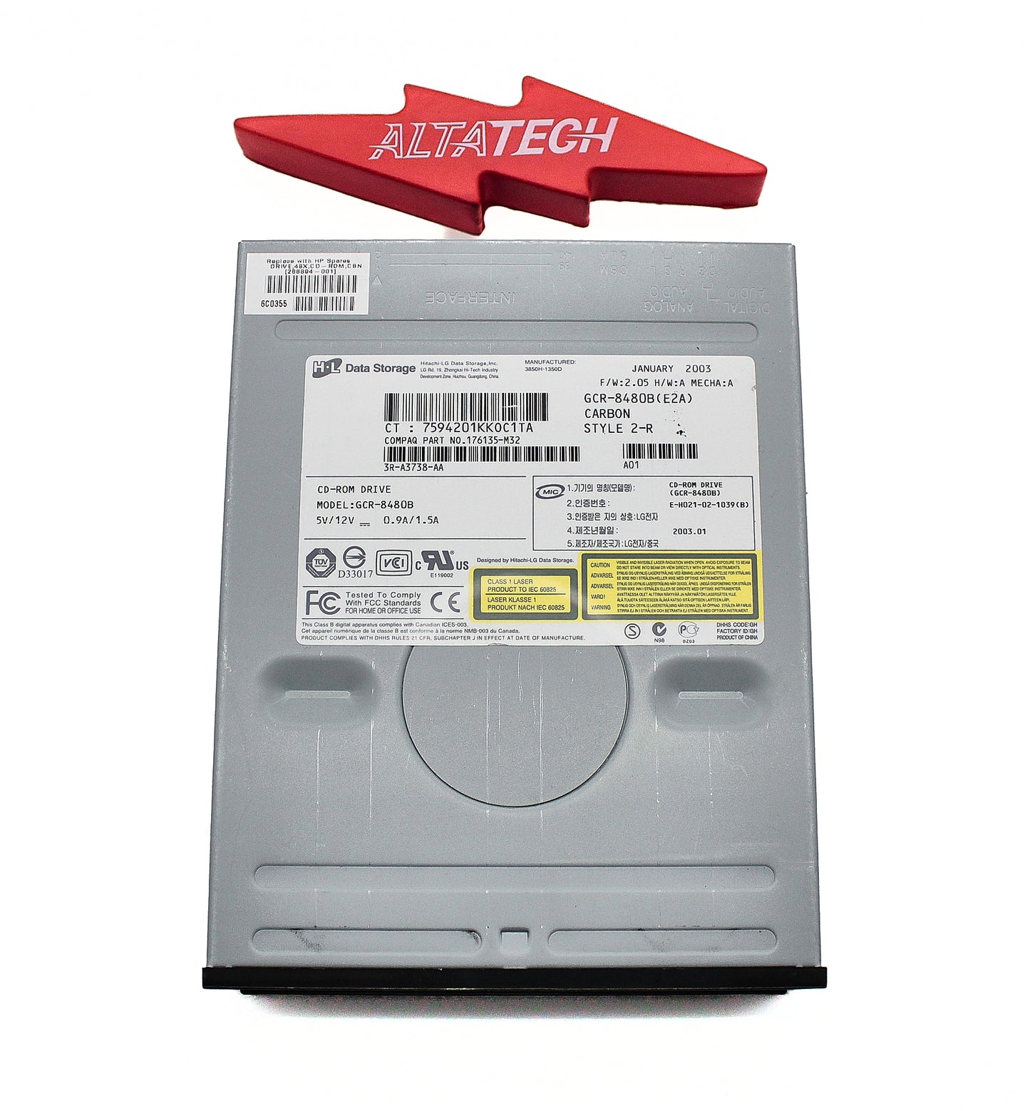 HP 288894-001 48X CARBON CD-ROM, Used