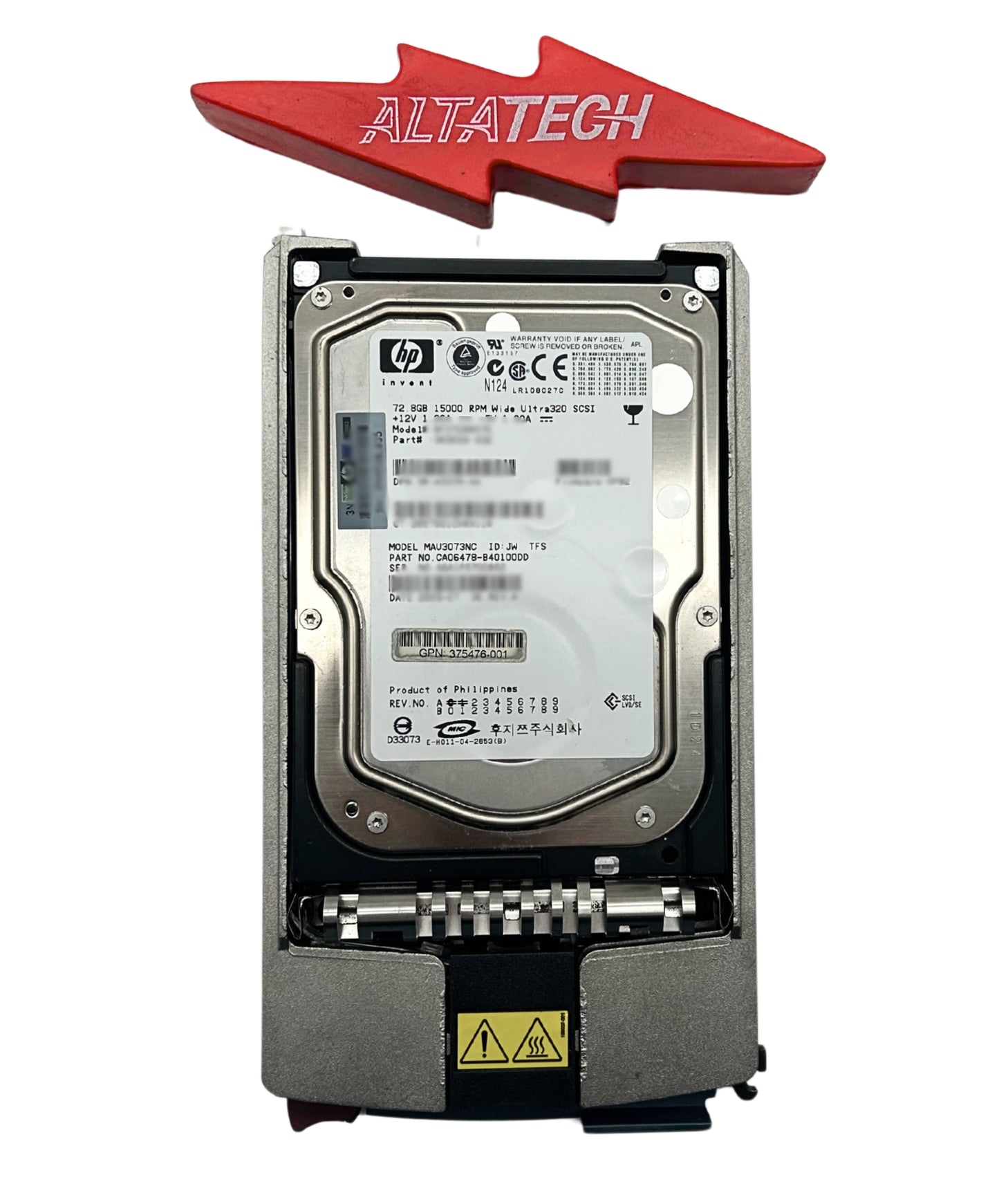 HP 375476-001 72.8GB 15K RPM Ultra320 SCSI LFF 3.5" Hard Disk Drive 375476-001 360209-004, Used