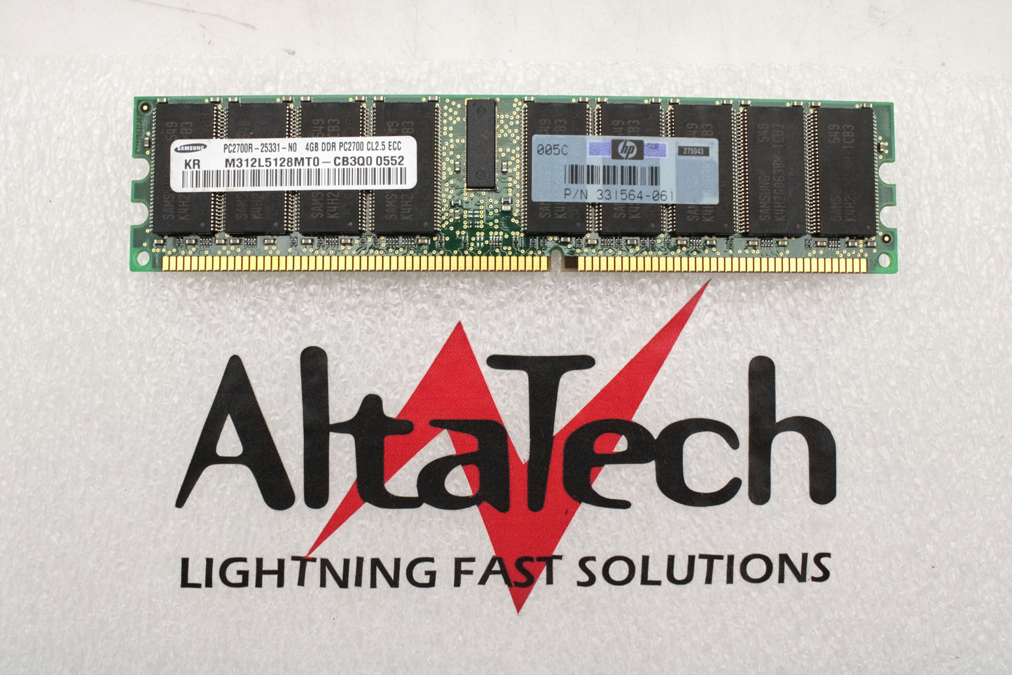 HP 395547-001 4GB (1X4GB) PC2700 ECC Memory DIMM, Used