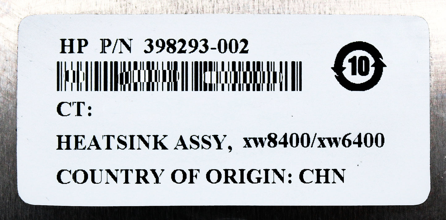 HP 398293-002 HEATSINK W/ FAN HP XW8400, Used