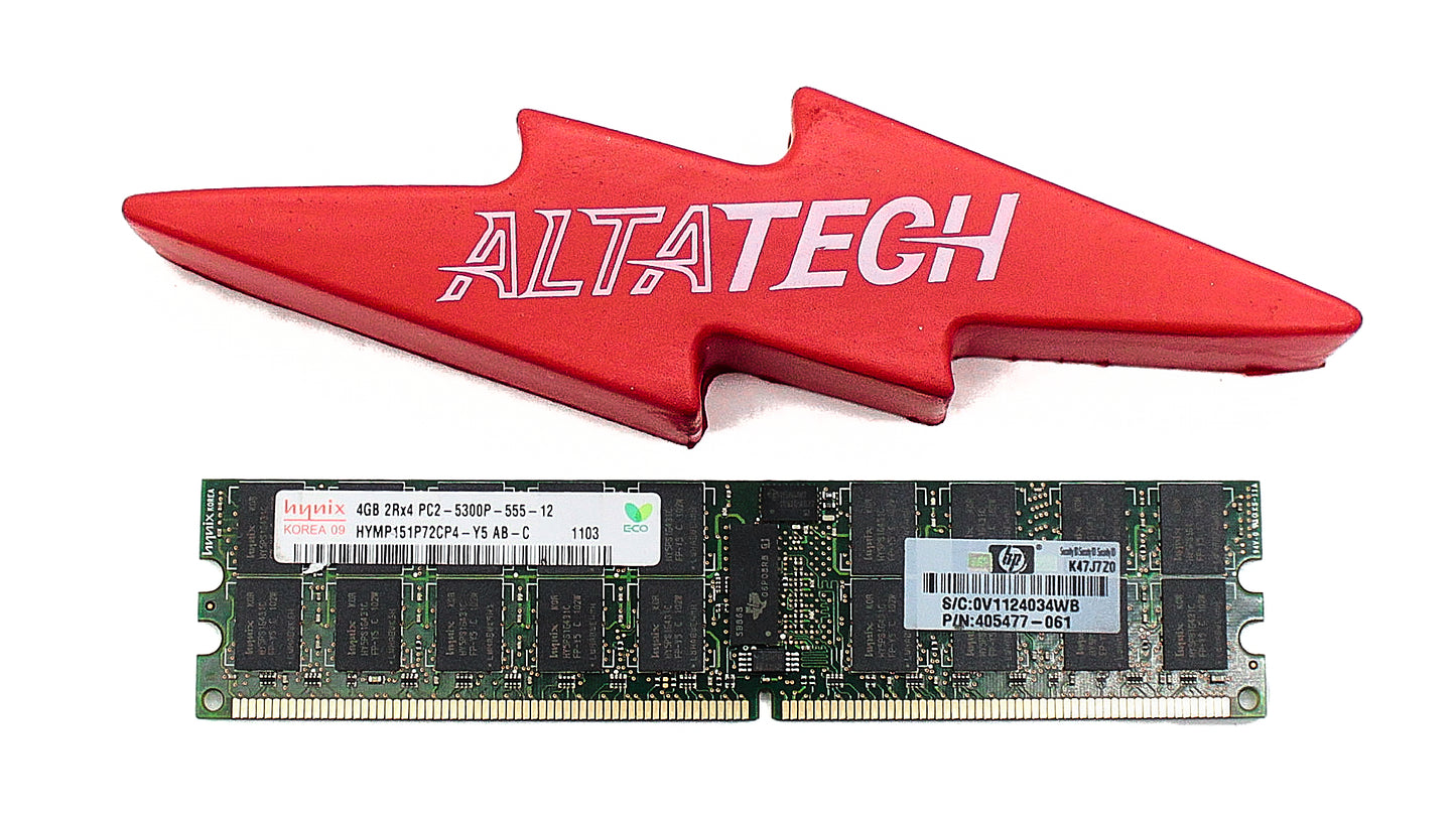 HP 405477-061 4GB PC2-5300P DDR2-667 2RX4 ECC, Used