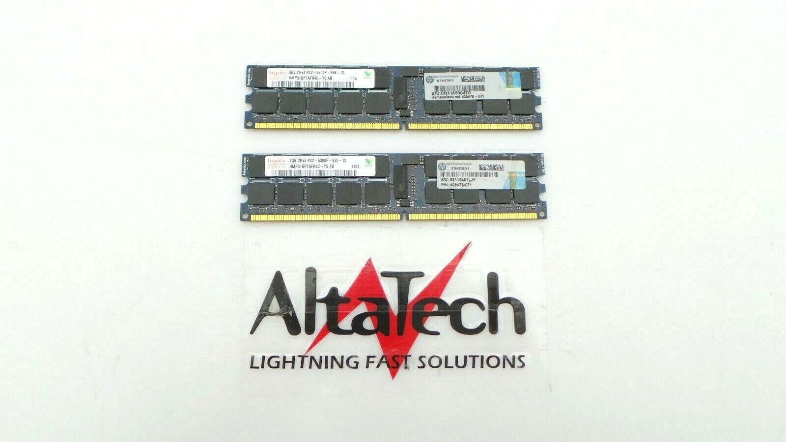 HP 408855-B21 16GB (2x8GB) 2Rx4 PC2-5300 DDR2 SDRAM ECC RAM Memory Kit, Used