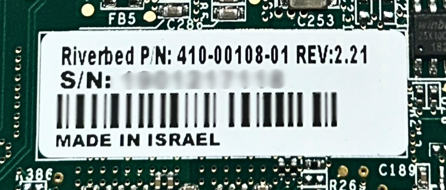HP 410-00108-01 Riverbed Quad Port Network Adapter, Used