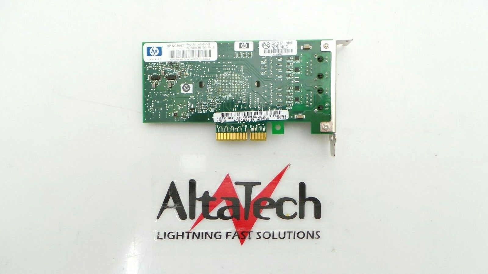HP 412651-001 NC360T PCI Express 1000T Dual Port Gigabit Server Ethernet Adapter, Used