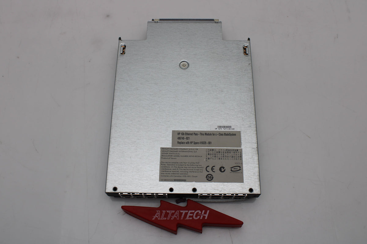 HP 419329-001 BLC 1G 16 PORT ENET PASS THRU, Used