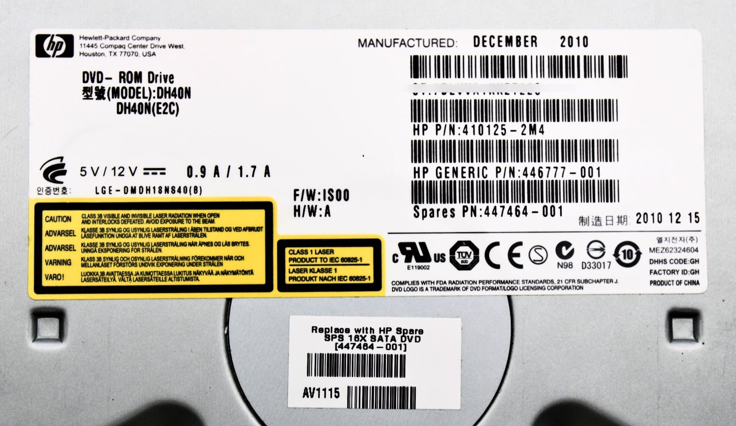 HP 447464-001 ML310 G5 DVD- ROM SATA, Used