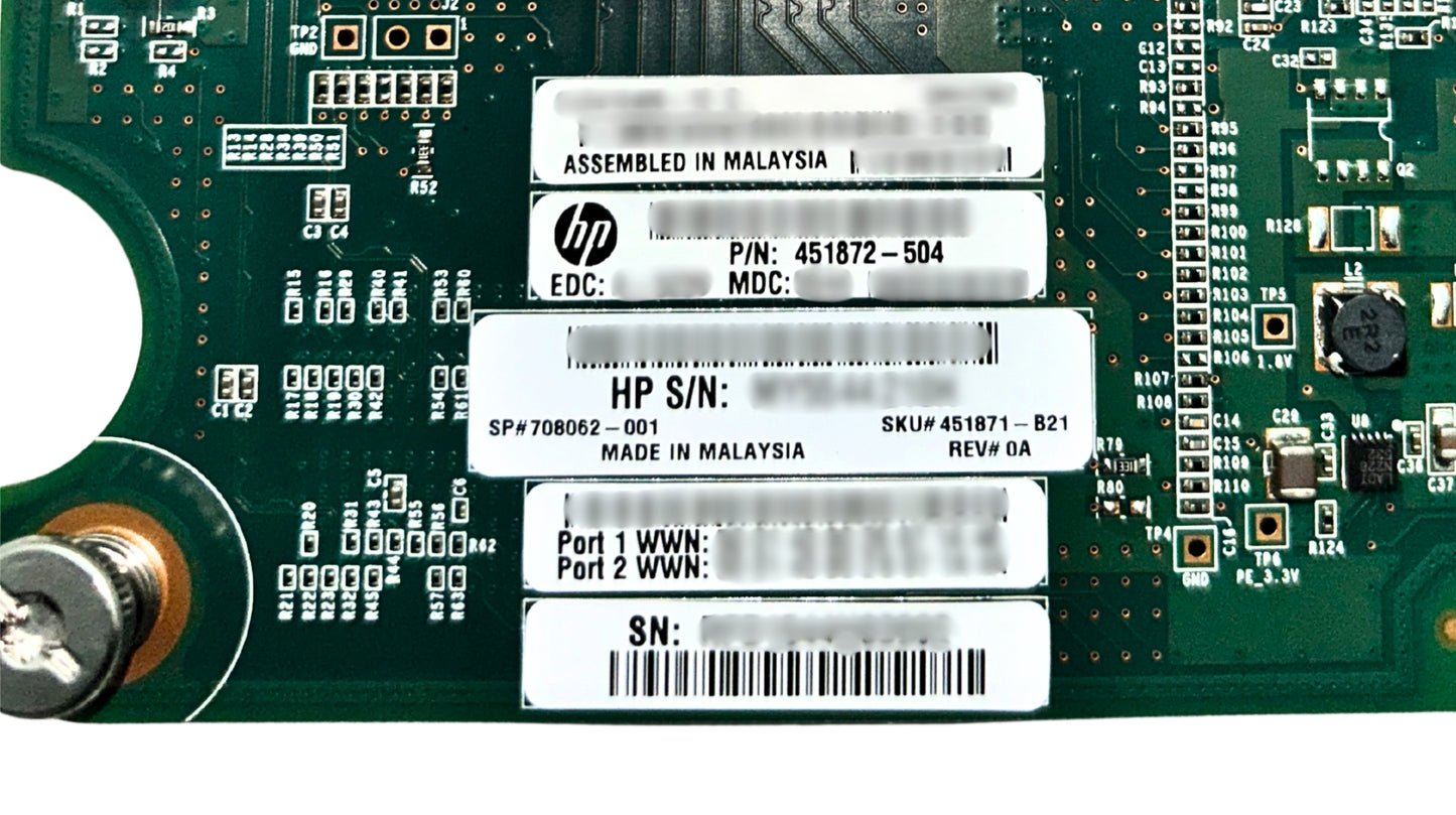 HP 451871-B21 QMH2562 8GB FC HBA Mezzanine, Used
