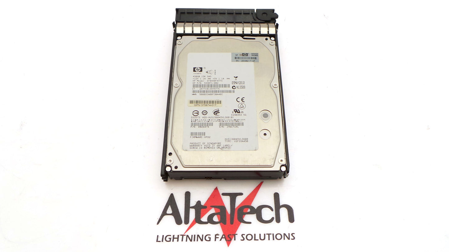 HP 454274-001 450GB 15K SAS 3.5" Hard Drive, Used