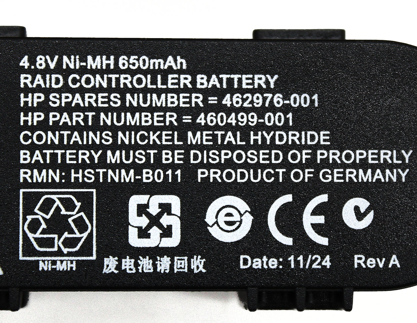 HP 462976-001_NOB 4.8V 650mAh Ni-MH Battery Backup for Smart Array P212/P410/P411 Cache Upgrade, New Open Box