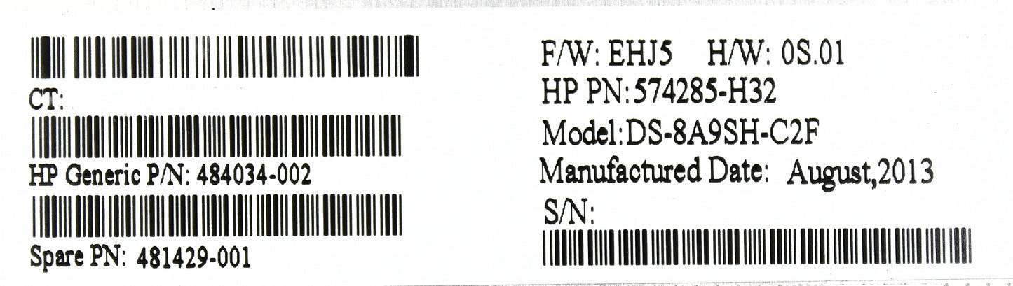 HP 481043-B21 SATA DVD/RW (DL380 G6), Used